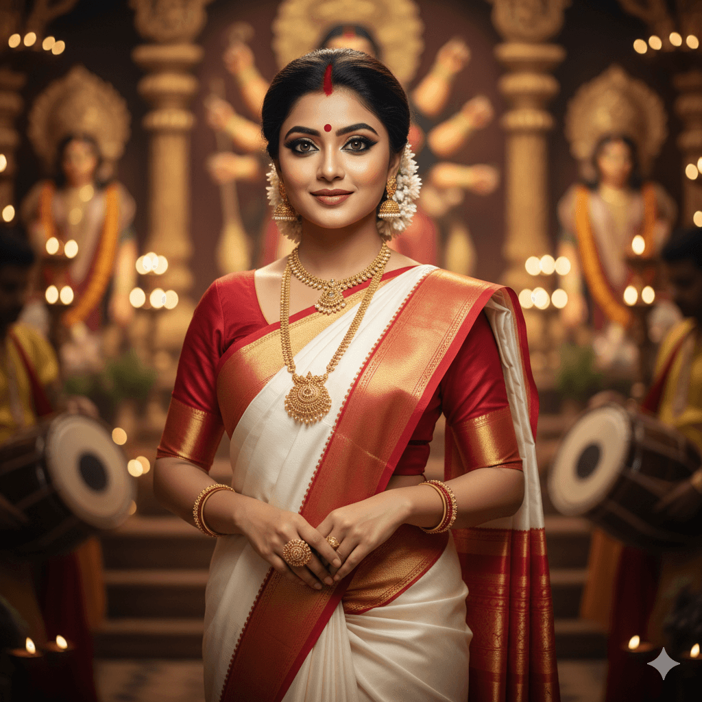 Gemini AI Photo Prompts for Saree Look – Beautiful Royal Indian Woman Portraits