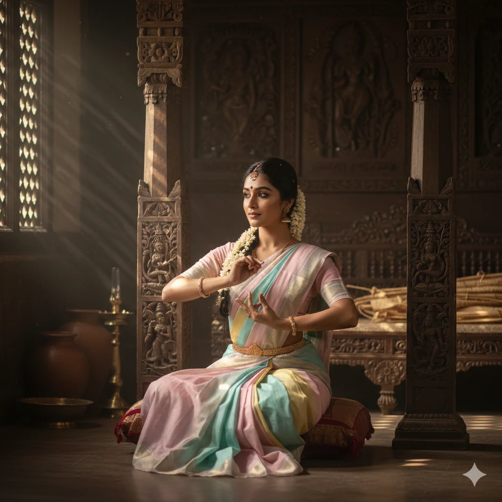 Gemini AI Photo Prompt Copy Paste South Indian Saree Look – Stunning Cultural Portraits