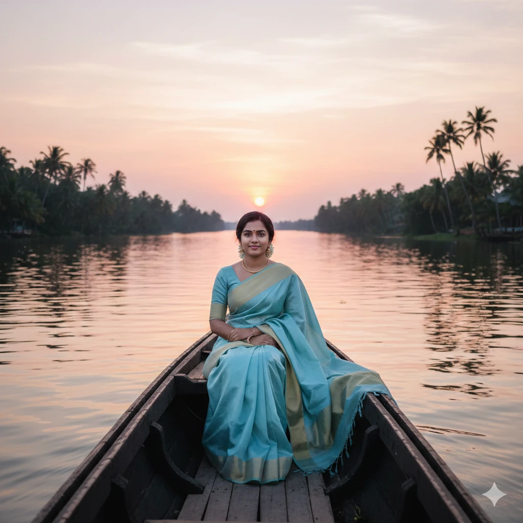 Gemini AI Photo Prompt Copy Paste South Indian Saree Look – Stunning Cultural Portraits