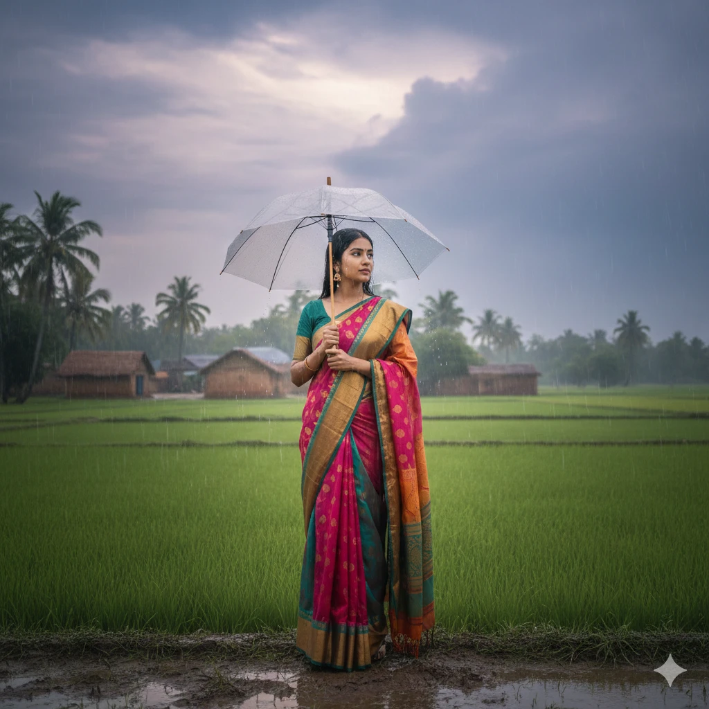 Gemini AI Photo Prompt Copy Paste South Indian Saree Look – Stunning Cultural Portraits