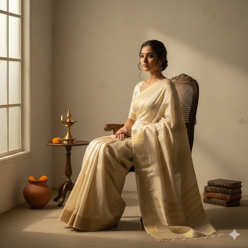 Gemini AI Photo Prompt Copy Paste South Indian Saree Look – Stunning Cultural Portraits