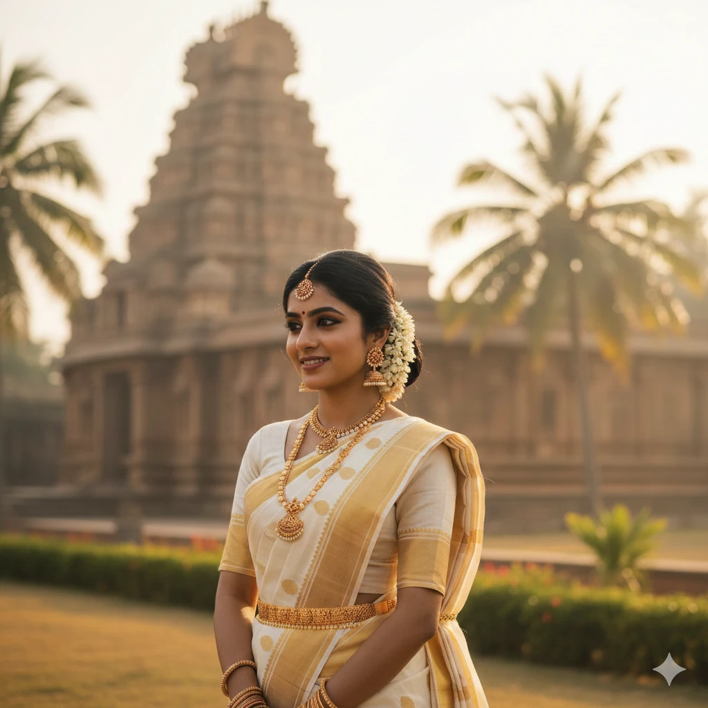 Gemini AI Photo Prompt Copy Paste South Indian Saree Look – Stunning Cultural Portraits
