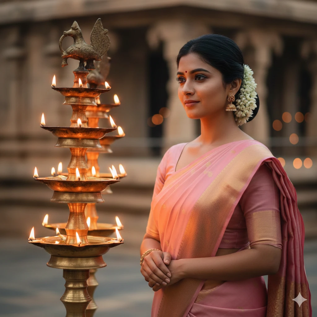 Gemini AI Photo Prompt Copy Paste South Indian Saree Look 