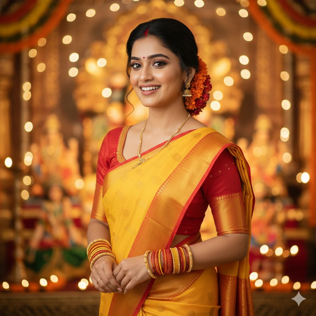 Top 10 Gemini AI Prompts for Traditional South Indian Girl Look