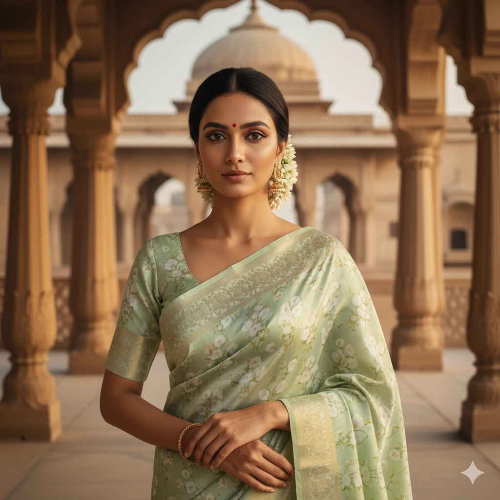 Prompt for Gemini AI Girl in Saree Aesthetic Indian Girl Photo Prompt Copy Paste