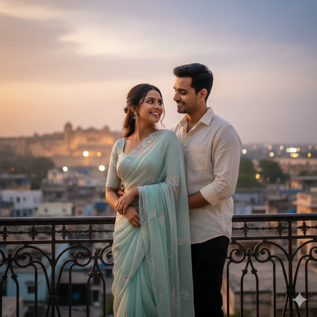 Indian Couple AI Photo Prompts Stylish 2026