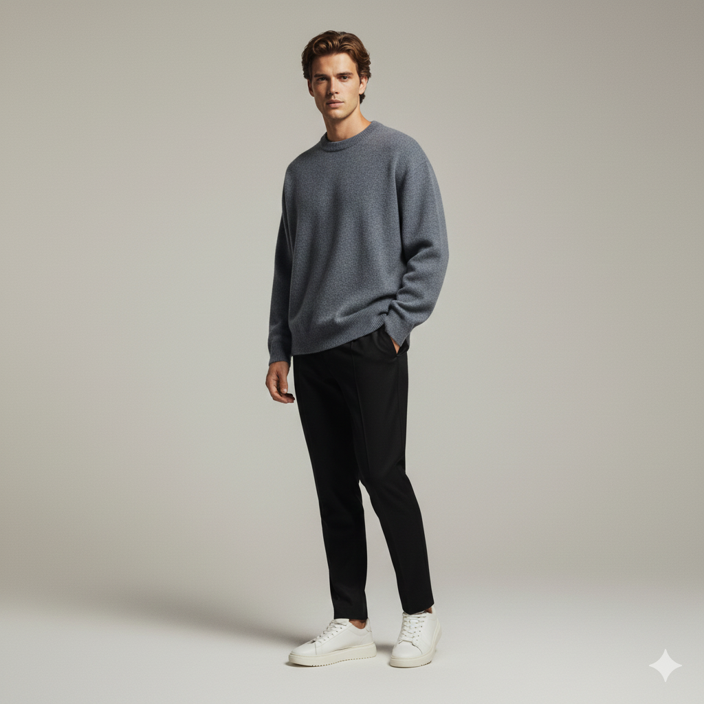 Google Gemini AI Photo Prompt: Fashionable Male Model Designer Photoshoot