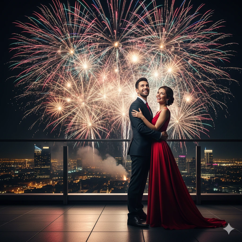 Google Gemini AI Photo New Year Fireworks Prompt Copy Paste