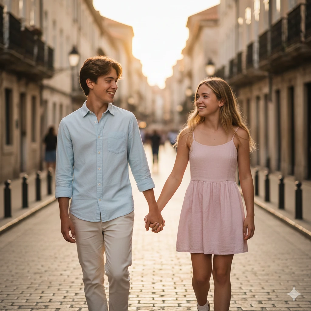 4K Ultra HD Trending Gemini AI Romantic Couple Prompts – Cute Aesthetic Boy and Girl Photo Style