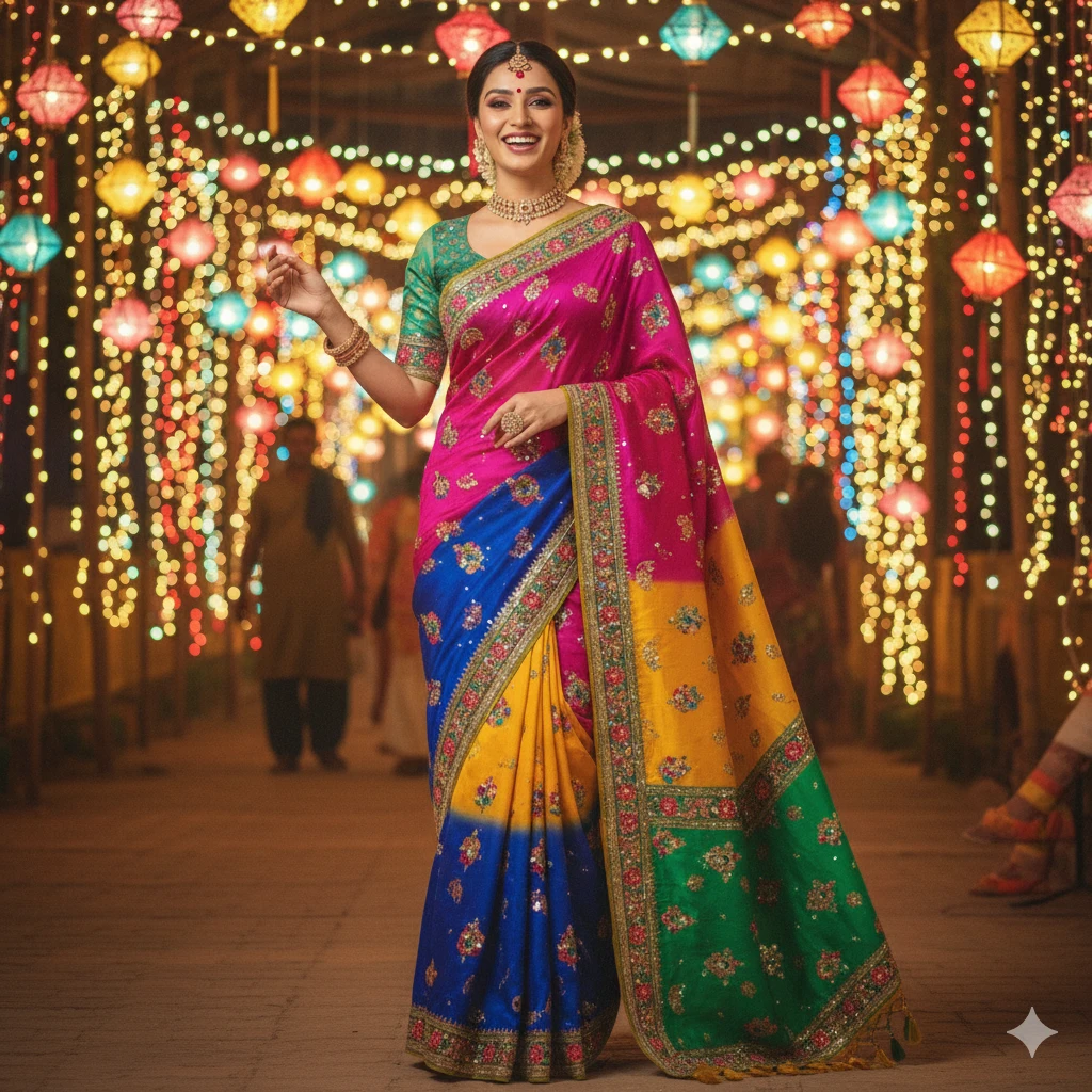 Prompt for Gemini AI Girl in Saree Aesthetic Indian Girl Photo Prompt Copy Paste