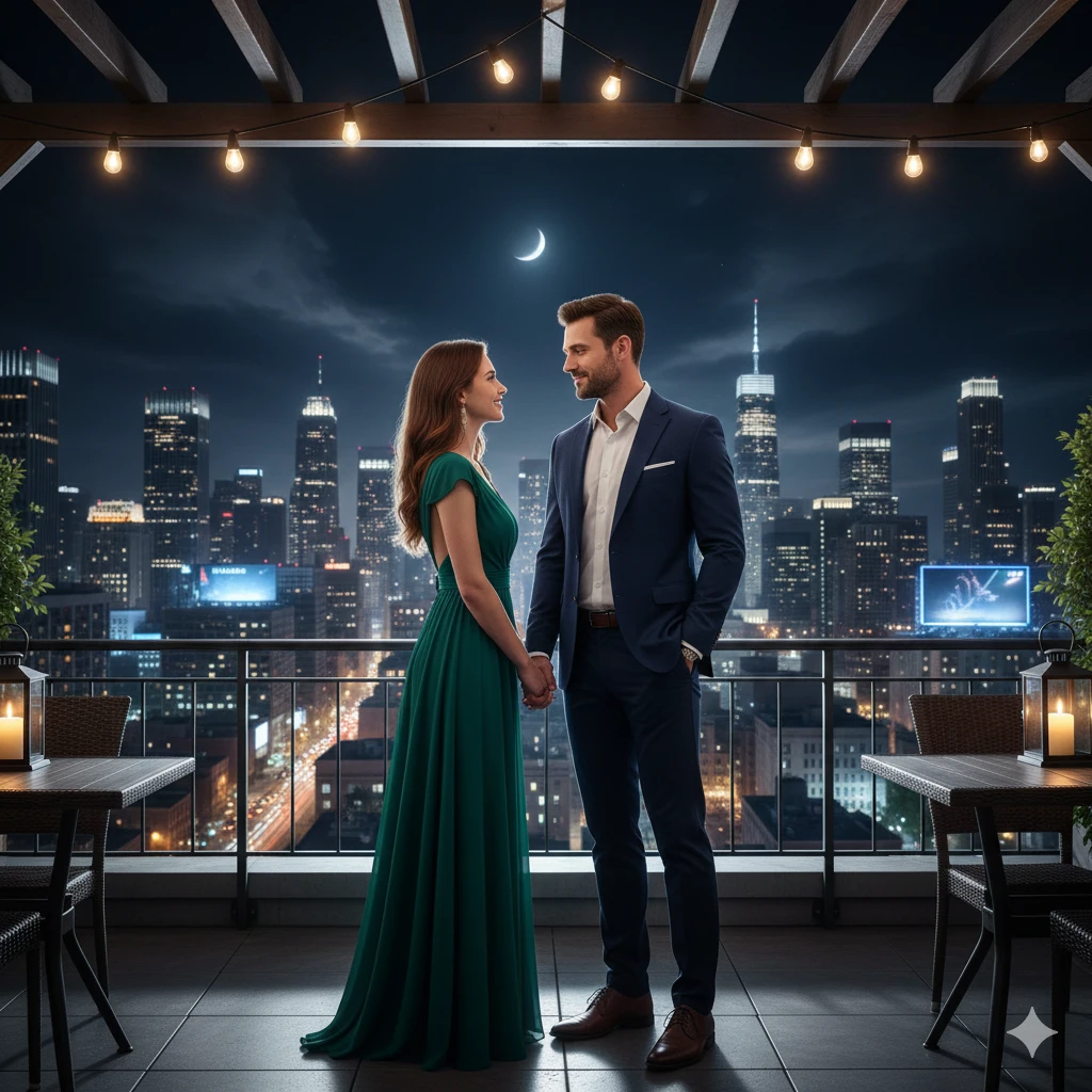 Gemini AI Couple Photo Prompt Romantic Boy Girl