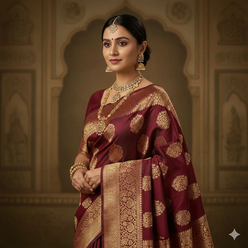 Gemini AI Portrait Prompts Copy Paste Saree Look – Trending Indian Aesthetic Photos