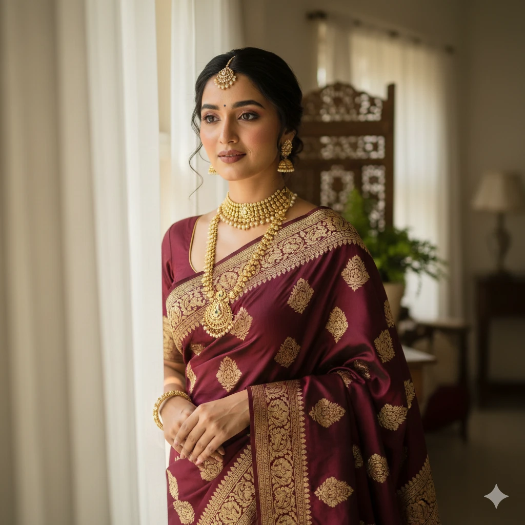 Gemini AI Saree Photo Prompt Copy Paste – Elegant Traditional Indian Girl Portraits