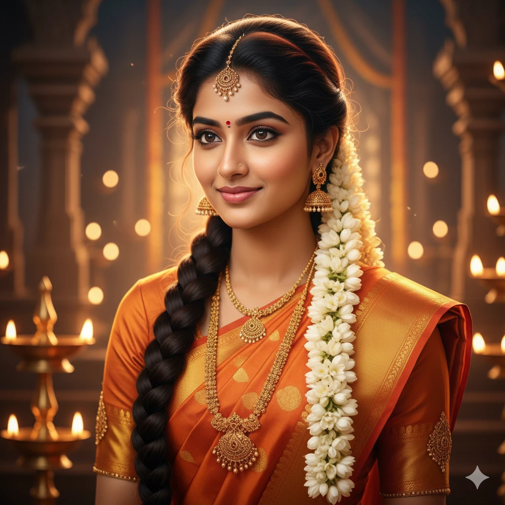 Top 10 Gemini AI Prompts for Traditional South Indian Girl Look
