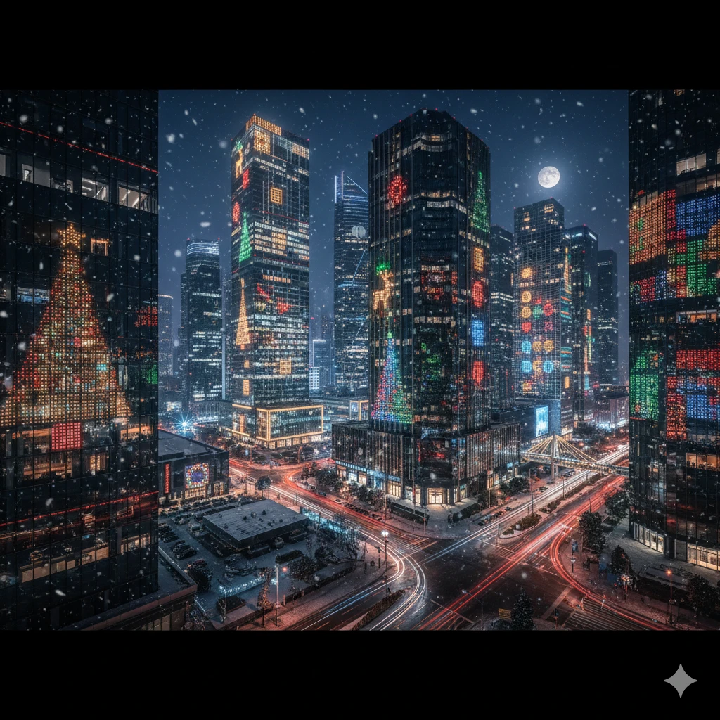 Google Gemini AI Photo Prompt Copy Paste for Christmas Night Vibes