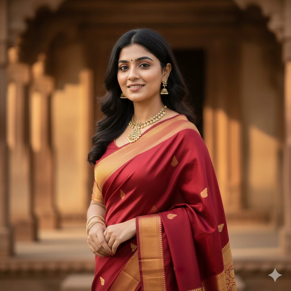 Gemini AI Photo Prompt Copy Paste Saree Look – Ultra-Realistic Indian Beauty Portraits
