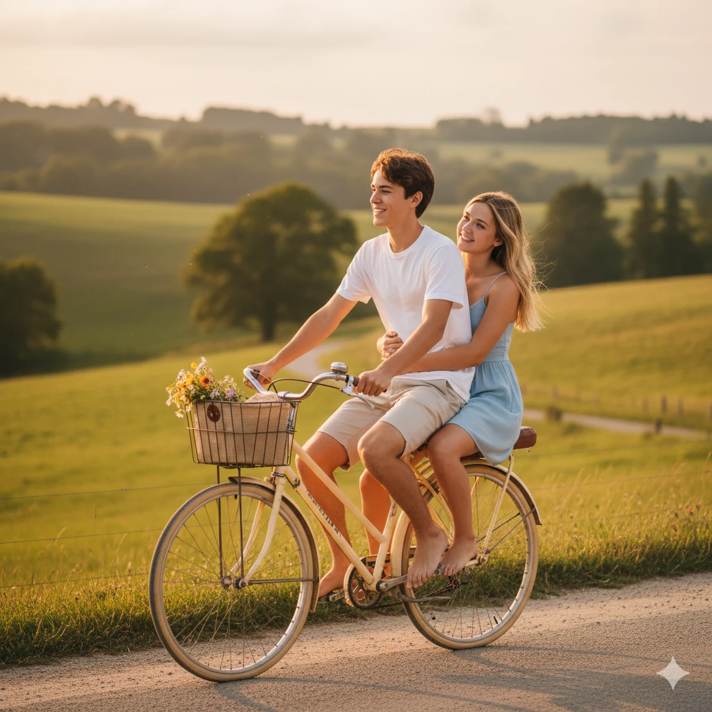 4K Ultra HD Trending Gemini AI Romantic Couple Prompts – Cute Aesthetic Boy and Girl Photo Style