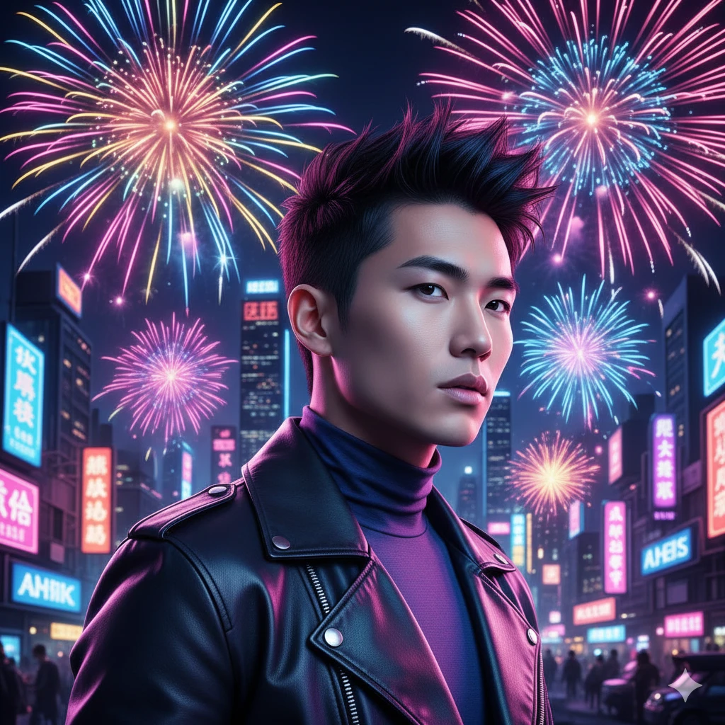 Google Gemini AI Photo New Year Fireworks Prompt Copy Paste