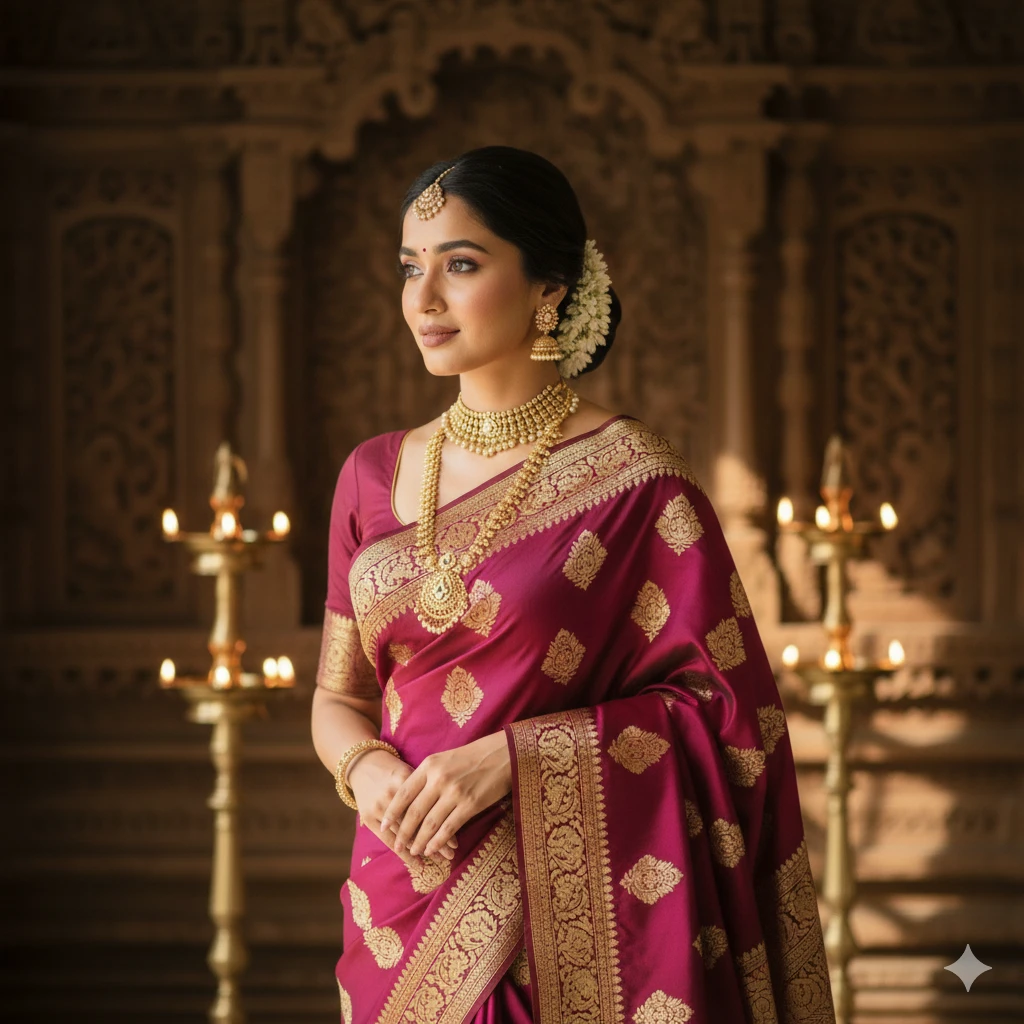 Gemini AI Saree Photo Prompt Copy Paste – Elegant Traditional Indian Girl Portraits