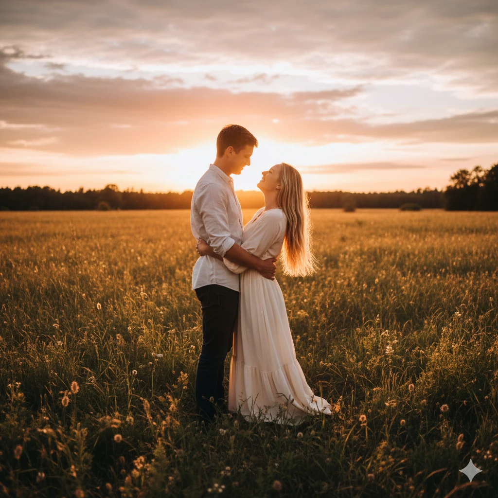 Gemini AI Couple Photo Prompt Romantic Boy Girl