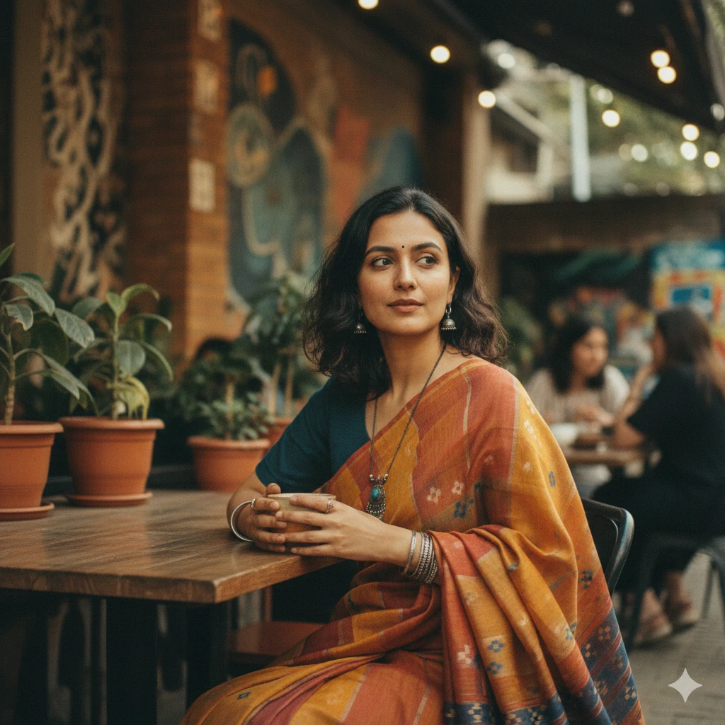 Gemini AI Portrait Prompts Copy Paste Saree Look – Trending Indian Aesthetic Photos