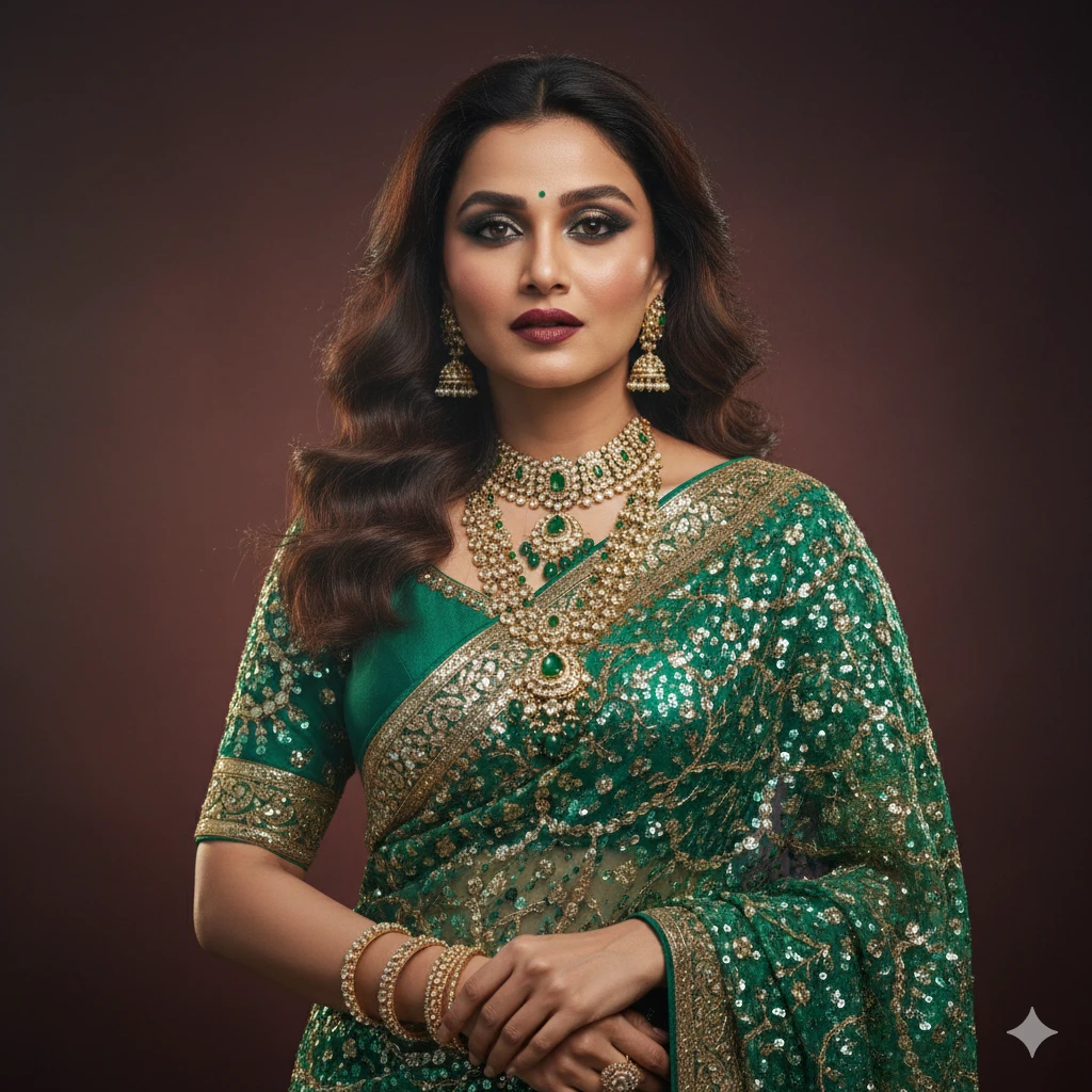 Top 10 Gemini AI Photo Prompt Copy Paste 4K Ultra Realistic Saree Glamour Look