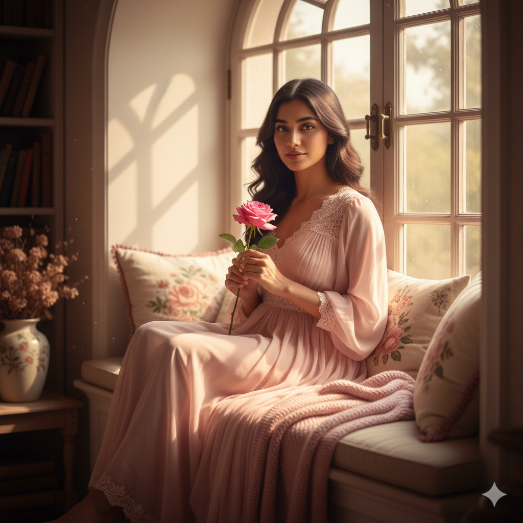 Gemini AI Girl Photo Prompt FREE Copy Paste – Trending Girl with Rose Aesthetic Style