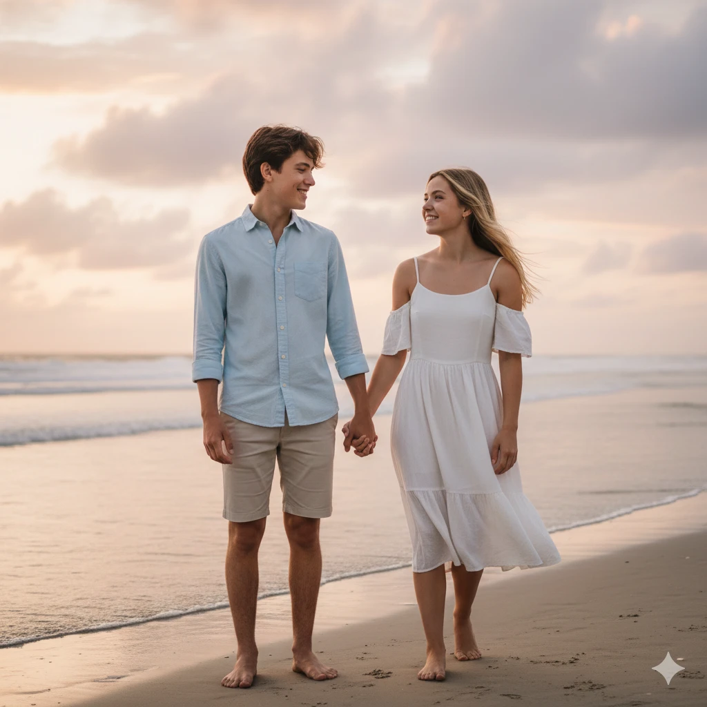 4K Ultra HD Trending Gemini AI Romantic Couple Prompts – Cute Aesthetic Boy and Girl Photo Style