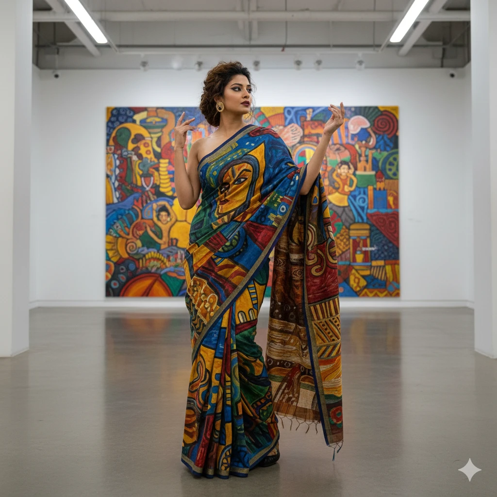 Gemini AI Portrait Prompts Copy Paste Saree Look – Trending Indian Aesthetic Photos